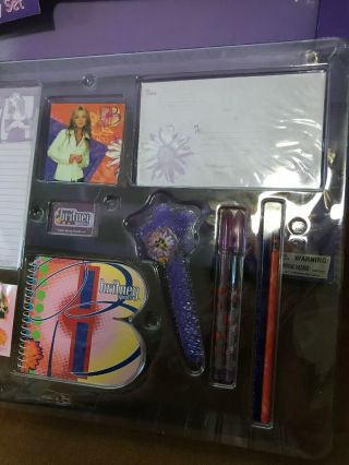 Britney Spears Back To School Stationary Set Dead Stock 2001 Vintage RARE 6