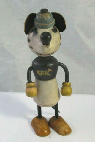 Vintage Walt Disney Minnie Mouse Fun - E - Flex Wood Figure 3 - 3/4 "