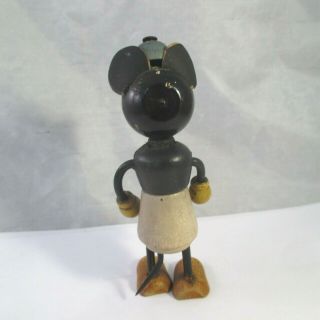 Vintage WALT DISNEY MINNIE MOUSE FUN - E - FLEX WOOD FIGURE 3 - 3/4 