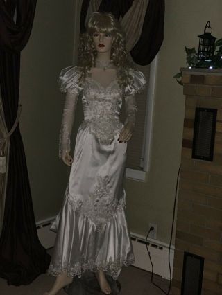 Vintage Satin 80’s,  90’s Mermaid Wedding Dress