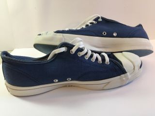 Vintage CONVERSE Jack Purcell Navy Blue Sneakers Men ' s size 11 Shoes MADE IN USA 5