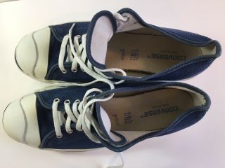 Vintage CONVERSE Jack Purcell Navy Blue Sneakers Men ' s size 11 Shoes MADE IN USA 7