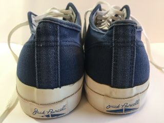 Vintage CONVERSE Jack Purcell Navy Blue Sneakers Men ' s size 11 Shoes MADE IN USA 8