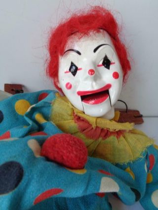 Vintage 1950s Teto The Clown Marionette String Puppet Hazelle Toy