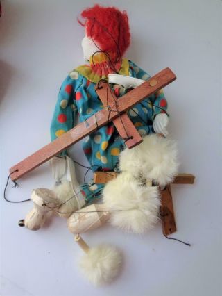 Vintage 1950s Teto the Clown Marionette String Puppet Hazelle Toy 4