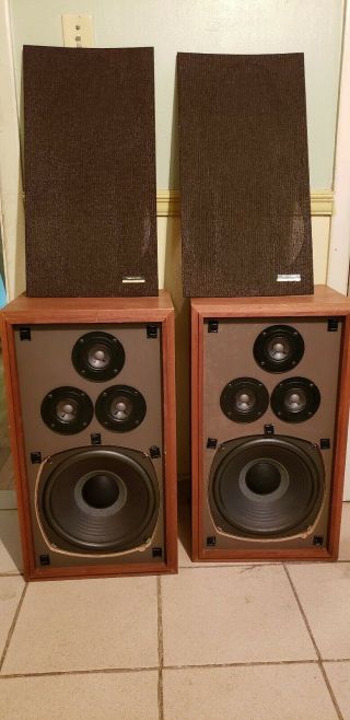 Vintage Realistic Optimus - 5b Floor Speakers Cat 40 - 2006a Sounds Great