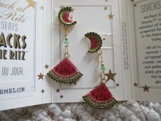 Lunch At The Ritz Watermelon Earrings Rare