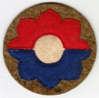 Ww2 Era German Made 9th Infantry Division Layered Wool Patch