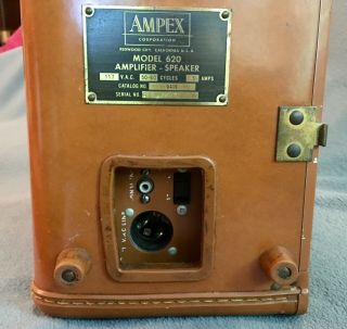 Ampex 620 amplifier - speaker - Vintage 1950 ' s classic suitcase monitor - 5