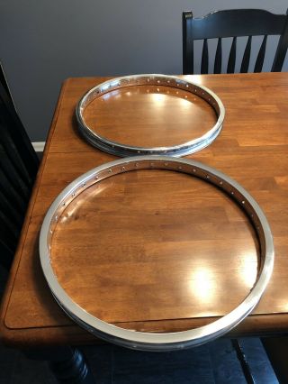 NOS ARAYA 7X 20x1.  75 POLISHED SHOW QUALITY OLD SCHOOL VINTAGE BMX RIMS CHROME 5