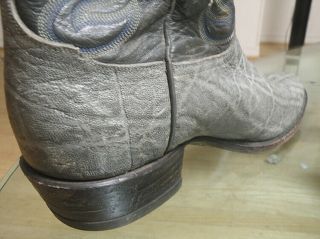 RARE Vintage EXOTIC 90 ' s TONY Lama El PASO Grey WESTERN Boots LARGE 12 D BID 6