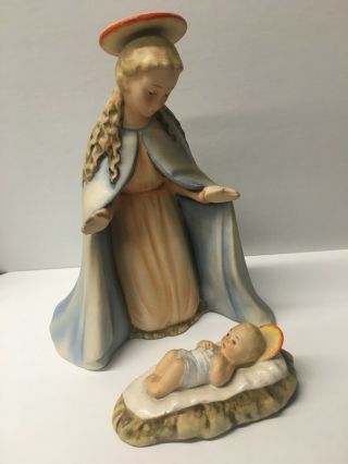 Vintage Hummel Figurines Nativity 2 Piece Set 214/a W.  Goebel