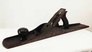 Vtg Antique Stanley Bailey No 7 Wood Plane 22 " Smooth Bottom Wood Hand Tool