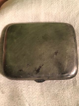 Vintage Marked Sterling Silver Curved Cigarette Case