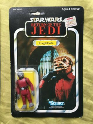 Vintage Kenner Star Wars Snaggletooth Return Of The Jedi Rotj 1983 Unpunched