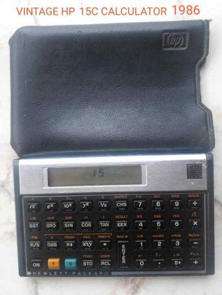 Hp 15c Calculator,  Hewlet Packard Hp 15c Made In Usa,  Vintage 1986.