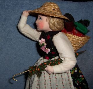 Vintage Artist ILSE LUDECKE German Cloth Character Doll &Papers Paintd Face JULE 7