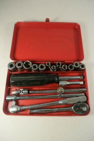 Vintage Snap On Ratchet And Socket Tools Set