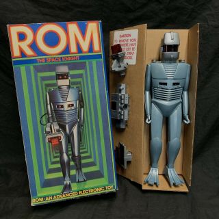 Rom Space Knight Parker Brothers Vintage 1979 Rare Mib Figure