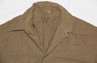 WWII G.  I.  MUSTARD COLOR WOOL COMBAT FIELD SHIRT 2