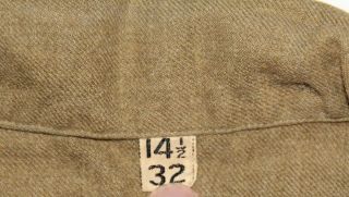 WWII G.  I.  MUSTARD COLOR WOOL COMBAT FIELD SHIRT 3