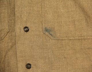 WWII G.  I.  MUSTARD COLOR WOOL COMBAT FIELD SHIRT 4