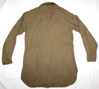 WWII G.  I.  MUSTARD COLOR WOOL COMBAT FIELD SHIRT 6