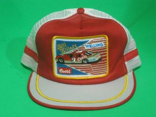 Vintage 3 Stripe Bill Elliott Snapback Patch Hat Nascar Trucker Cap Usa Mesh Nos