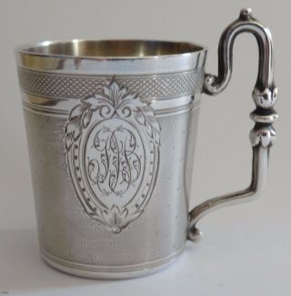 Mid 19th Century French Solid Silver Tot Cup 27.  5g - 4.  5c M Wide X 4.  5 Cm High