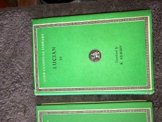 Vintage Loeb Classical Library Series Lucian 2 Thru 6 Harvard Press 2