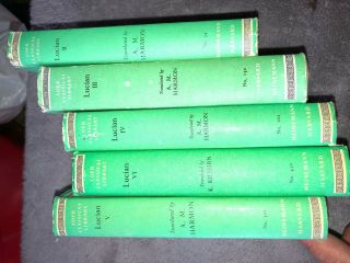 Vintage Loeb Classical Library Series Lucian 2 Thru 6 Harvard Press 8