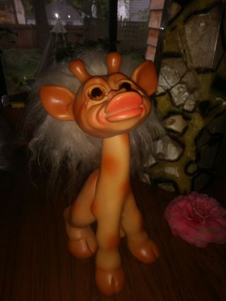 Vintage Rare 1960s Thomas DAM Giraffe Troll Doll 12 - 1/2 