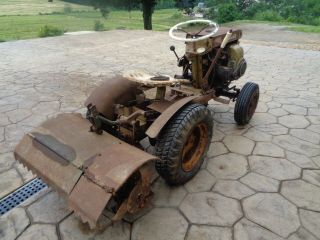 Vintage 1961 Bolens Ride - A - Matic w/ Roto Tiller & mower Deck.  Versa Gear. 5