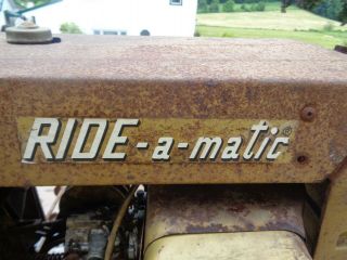 Vintage 1961 Bolens Ride - A - Matic w/ Roto Tiller & mower Deck.  Versa Gear. 8