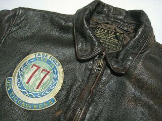G - 1 USN FLIGHT JACKET 44 Vintage style COCKPIT USA - Goatskin Leather w/patches 3