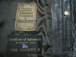 G - 1 USN FLIGHT JACKET 44 Vintage style COCKPIT USA - Goatskin Leather w/patches 5