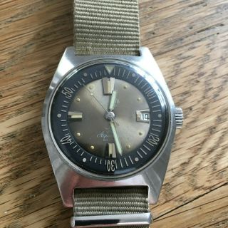 Vintage Rare Duward Aquastar 63 1701 Divers Watch 20 Atm