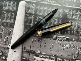 Vintage restored 1950s MONTBLANC 252 Flugelfeder Jet Black fountain pen 8