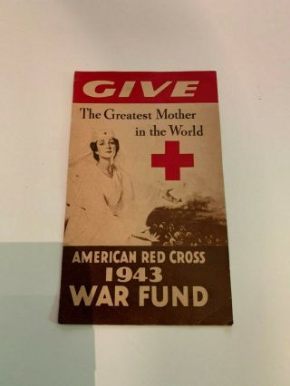 Wwii 1943 American Red Cross War Fund Brochure