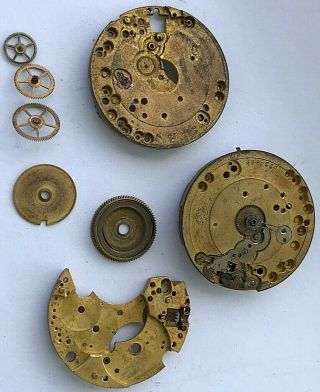 Vintage Swiss Minerva RF Depose Chronograph hand winding watch movement,  parts 4
