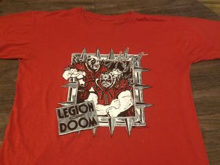 True Vintage 1990 Wwf Wrestling Legion Of Doom Xl Red T Shirt