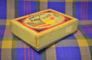 Vtg PACKER WWII Tar Soap w/Cardboard Box &Note Tin Box Has Gone to War 2