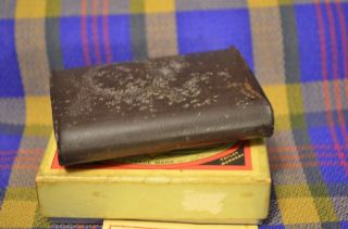 Vtg PACKER WWII Tar Soap w/Cardboard Box &Note Tin Box Has Gone to War 3