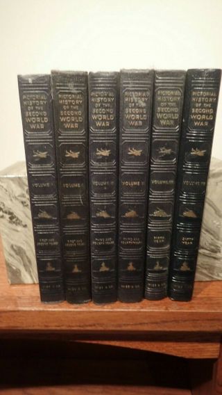 Pictorial History Of The Second World War 6 Vols Wise 1944 Printings B4