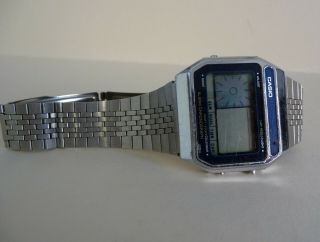 Vintage Retro Casio Digital Wrist Watch; Ax - 210 Japan; Alarm Chronograph; 1980 