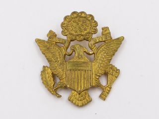 World War 2 Ww2 Wwii Army Officer Hat Badge Brass Gp Pluribus Unum Pin