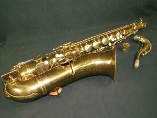 Vintage Antique King Tenor Saxophone By H.  N.  White With Case For Restoration