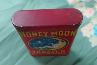 Vintage HONEYMOON Honey Moon VERTICAL Pocket TOBACCO TIN Can Penn Advertising 3