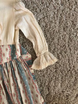 Gunne Sax by Jessica Off White w Small Floral Print Long Prairie Dress Size 9 3