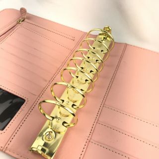 Franklin Covey Vintage Aurora Leather Strap Classic Binder Planner Blush Pink 6